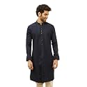 Manyavar Men39s Spandex Textured Kurta 1pc