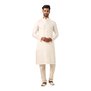Manyavar Mens Viscose Blend Digital Leaf Print