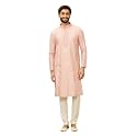 Manyavar Men39s Viscose Blend Digital Leaf Print