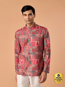 MANYAVAR Men Printed Straight Kurta