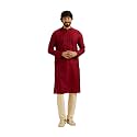 Manyavar Men39s Art Silk Blend Jacquard Kurta