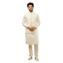 Manyavar Mens Brocade Self Design Jacket 1pc