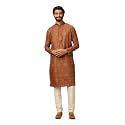 Manyavar Men39s Printed Embroidered Kurta Pyjama Set