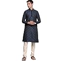 Manyavar Men39s Self Design Printed Kurta Set