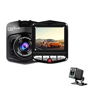 dual dash camera for car front and rear 1080p full hd with night vision  wdr  g-sensor  loop recording  motion detection  170 wide-angle dashcam  128gb sd card support 