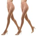 MANZI Run Resistant Control Top Panty Hose Opaque Tights