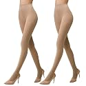 MANZI Run Resistant Control Top Panty Hose Opaque Tights