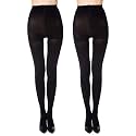 MANZI Run Resistant Control Top Panty Hose Opaque Tights