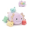 MaoGoLan Axolotl Stuffed Animal Set, 22" Axolotl Plush Pillow with Babies