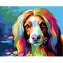 Maomaomi Paint by Numbers DIY Acrylic Painting Kit for Kids &amp; Adults Beginner – 16" Wx20 L Mimi Dog Pattern