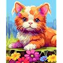 Maomaomi Paint by Numbers DIY Acrylic Painting Kit for Kids &amp; Adults Beginner – 16" Wx20 L Mimi Cat Pattern