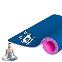 Mapache 6mm TPE Yoga Mat Double-sided for Yoga Asanas and exercises, Pure Tpe material for Yoga Mat for Men for Workout, Yoga, Fitness, Yoga Mat 6mm Gym Mat Color (BUBBLEGUM BLUE)