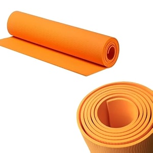 mapache yoga mat for gym workout and yoga exercise with 4mm thickness anti-slip yoga mat for men amp women fitness easy to fold-soft material color orange