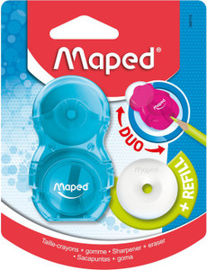 maped basic loopy duo comboeraser  sharpener single pencil sharpeners