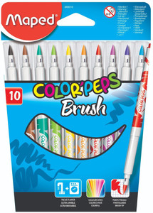 maped colorpeps brush tip pens 10 shades set - calligraphy brush tip nib sketch pen