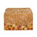 Maple Leaf Fall 4 Slice Toaster Covers, Anti-Scratch Covers Protection Small Appliance Cover Thanksgiving Day Gift Dustproof Bakeware Protector with Top Hook