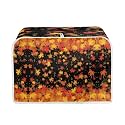 Maple Leaves 2 Slice Toaster Covers Dust Covers Thanksgiving Decor Small Appliance Cover Dustproof Bakeware Protector with Top Hook
