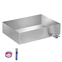 Maple Syrup Evaporator Pan, 11 Gal 304 Stainless Steel Maple Syrup Pan, 24 x 18 x 6 Inch Inch Boiling Maple Evaporator Pan Feed Pan for Home, Outdoor