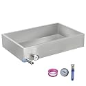 Maple Syrup Evaporator Pan, 15.5 Gal 304 Stainless Steel Maple Syrup Pan, 30 x 20 x 6 Inch Inch Boiling Maple Evaporator Pan with Valve and Thermometer Feed Pan for Home, Outdoor
