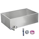 Maple Syrup Evaporator Pan, 24.68 Gal 304 Stainless Steel Maple Syrup Pan, 30 x 20 x 9.5 Inch Inch Boiling Maple Evaporator Pan with Valve and Thermometer Feed Pan for Home, Outdoor