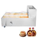24x36x18.5 Maple Syrup Evaporator Pan, 69.2Gal/262L Stainless Steel Maple Syrup Boiling Pan with Pre-Heating Tank, 2 Valves and Thermometer, 3 Heating Methods, Seamless Welding, for Indoor, Outdoor