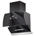 Maplin Voice Control Glass Opening Kitchen Chimney Model VC60 in 60 cm (Matte Black)