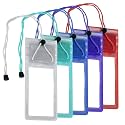 MAPPERZ Mobile Phone PVC Waterproof Sealed Mobile Rain Protection Pouch Cover Case for 7 inches,Dust Proof, Touch Sensitive,Sealed, Safe for All Phones(Transparent) Pack of 5