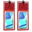 MAPPERZ Mobile Phone PVC Waterproof Sealed Rain Protection Pouch Cover for 7 inches (Transparent) Pack of 2