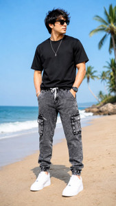 MAPRAHI1 Jogger Fit Men Grey Jeans