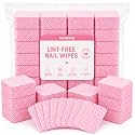 MAQIHAN 1200 Lint Free Nail Wipes - Pink Acetone Nail Polish Remover Wipes Lint Free Nail Wipes Pads Gel Nails No Lint Nail Glue Wipes Eyelash Extensions Toallitas Para Uñas Sin Pelusa Nail Supplies