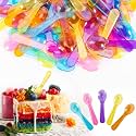 MAQIHAN Mini Spoons - 100PCS Disposable Plastic Tasting Spoons