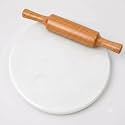 10 Inch White Marble Chakla Belan Set, Chapati Board, Roti Maker, Rolling Pin, Chapati Maker, Roti Rolling Board, Chapati Roller, Marble Belan, Kitchen Chakla, Polpat, Roti Belan Set