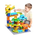 Marble Runs for Kids 4-8,Building Blocks Compatible with Major Brands, Birthday Toys Gifts for Ages 3 4 5+ Boys Girls，Toddler Education Montessori Learning STEM Toys Marble Runway Maze Track Set