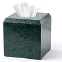 Marble Tissue Box Cover Italy Natural Heavy Duty Square Facial Toilet Paper Holder for Bathroom Living Room Bedroom Dresser Vanity Kitchen Minimalistic Office for Home Decor Green (WH118)