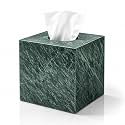 Marble Tissue Box Holder Cover with Open Bottom for Bathroom