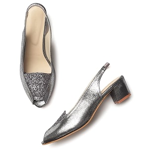Marc Loire Womens Peep Toe Shimmer