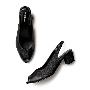 Marc Loire Womens Slip On Shimmer Peep