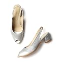 Marc Loire Women39s Slip On Shimmer Peep