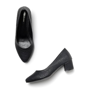 Marc Loire Womens Textured Block Heel Pump