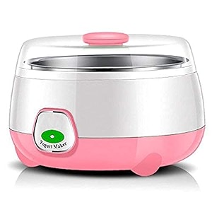 marcellus yogurt maker machine stainless steel inner container electric yogurt maker diy maker for home kitchen plastic and stainless steel 1 liter automatic yogurt maker