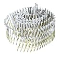 marddpair 15 Degree Coil Siding Nails 1-1/2-Inch x .092-Inch Collated Wire Coil Nails Full Roundhead Hot-dipped Galvanized 3600 Count