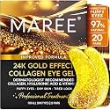 MAREE 24K Gold Under Eye Gels for Puffiness - Collagen &amp; Hyaluronic Acid