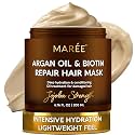 MAREE Deep Conditioning Hair Mask for Damaged Hair Treatment – Keratin Hair Care for Hydrating Growth Repair Moisturizing – Dry Curly Color Refreshing – 6.7 Fl Oz, Brown