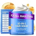 MAREE Deep Conditioning Hair Mask for Damaged Hair Treatment – Keratin Hair Care for Hydrating Growth Repair Moisturizing – Dry Curly Color Refreshing – 10 Fl Oz, Pearl