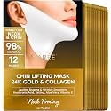 MAREE V Line Lifting Mask with 24K Gold – Deep Collagen Face Mask for Women – Jawline Shaper Mask with Retinol & Hyaluronic Acid – Neck Tightening & Firming – Double Chin Strap for Face Lift