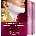 MAREE V Line Lifting Mask - Anti Aging Neck Lift Tape & Chin Strap for Sleeping - Tightening and Lifting Neck Wrinkle Patch and Double Chin Reducer for Face Lift - Depuffer Jawline Shaper Facial Masks