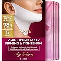 MAREE V Line Lifting Mask - Anti Aging Neck Lift Tape & Chin Strap for Sleeping - Tightening and Lifting Neck Wrinkle Patch and Double Chin Reducer for Face Lift - Depuffer Jawline Shaper Facial Masks