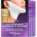 MAREE V Line Lifting Mask with Hyaluronic Acid – Deep Collagen Face Mask for Women – Jawline Shaper Facial Masks with Retinol – Tightening & Firming Neck Lift Tape – Double Chin Strap for Face Lift