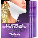 MAREE V Line Lifting Mask with Hyaluronic Acid – Deep Collagen Face Mask for Women – Jawline Shaper Facial Masks with Retinol – Tightening & Firming Neck Lift Tape – Double Chin Strap for Face Lift