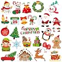 MARFOREVER 25 Pcs Christmas Window Gel Clings Stickers Party Decorations